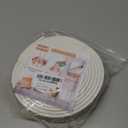 Weather Stripping Seal Strip Tape, Doors Windows Frame Self Adhesive D Type Foam Sealing Tape, 65.6Ft Rubber Soundproof Insulation Cell Foam Stripping, White