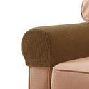 SUBRTEX  Couch Arm Covers 2pcs Chair Arm Protectors Universal Elastic Sofa Stretch Armrest Cover Sofa Side Towels Office Recliner Couch Loveseat Cloth (Brown)