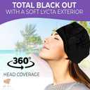 Dr. As Hat for Headache & Migraine Relief - Reusable Head Ice Pack Facial Mask to Help Relieve Muscle Tension & Sinus Pain - Liquid Gel Cold Compress Cap for Comfort, Relaxation - One Size Fits All (Black)
