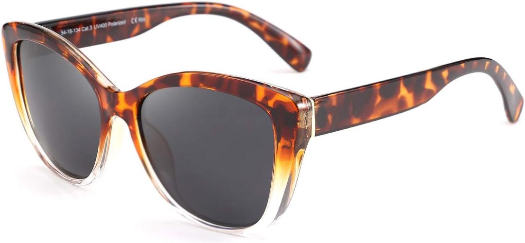 FEISEDY Polarized Vintage Sunglasses American Womens Square Jackie O Cat Eye Sunglasses B2451
