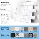 2026 New Upgrade Peel and Stick Backsplash Tile, Peel and Stick 11.34" X 11.57" Wall Tile for Kitchen, Bathroom, Fireplace, Laundry (Polished Marble White, 10 Packs)