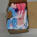 Welwoos Baby Girls Toddlers Grips Socks 12 Pairs Kids Anti Slip Non Skid Animal Funny Cartoon Crew Breathable Cotton Socks (3-5T, Pink/Purple/Blue/Red/Green/White)