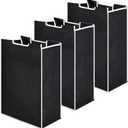 Bonuci 3 Pcs Laundry Sorter Replacement Bags Hamper Cart Removable Replacement Laundry Storage Organizer Bag Hamper Liner, No Hooks 14.76 x 8.66 x 21.65 Inch (Black)