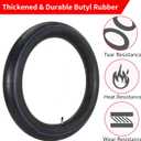 RUTU 3.75-19 3.50/4.00-19 (100/90-19) Motorcycle Inner Tubes Heavy Duty 110/90-19 Dirt Bike Inner Tube with TR4 Straight Valve Stem for M72 R71 R61 K750650 URAL MW DNEPR MT Tire 1 Pack