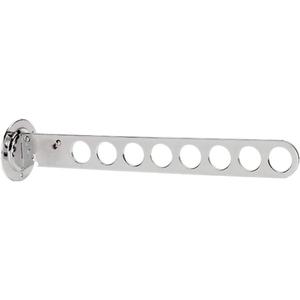Wall Mounted Rack Laundry Room Clothes Hanger Wall Mounted Clothes Rack with Swing Arm Stainless Steel Clothes Hooks Laundry Hanger Dryer Rack Folding Hanger Retractable Clothes Rack (8 Hole)