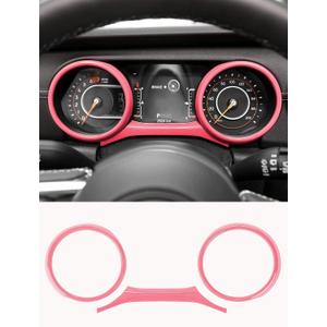 Savadicar Pink Interior Accessories - Instrument Panel Trim Set for 2018-2023 Jeep Wrangler JL JLU 4XE & Gladiator JT - Solid Color Interior Decor Upgrade Option, 3-Piece