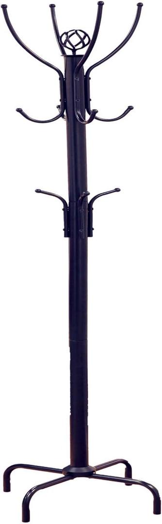 Frenchi Home Furnishing CR002 Coat Rack, 12 Hook, Black (20 x 20 x 73 in)