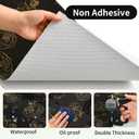 Shelf Liners for Kitchen Cabinets 12in x 30FT Non Adhesive Drawer Liner Black Floral Thickened Shelf Liner Paper Strong Non-Slip Easy to Clean for Tool Box Refrigerator with Knife and Tape Measure, 12"W x 354.3"L