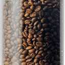 Tourdeus Coffee Canister for Ground Coffee, 13 oz Borosilicate Air Tight Coffee Bean Container with Pop Lid, CO₂ Releasing Valve for Grounds Coffee, Anti-UV