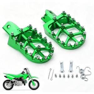 Motorcycle Foot Pegs Footpegs for CRF50 CRF70 CRF110 XR50 XR70 | CNC Aluminum, foot Rests,for XR110 CRF XR 50 70 110 M2R SDG DHZ KAYO Dirt Bike Pit Bike,Green