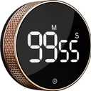 BlueSnail Kitchen Timer with LED Digital Display Smart Efficana for Home Classroom Gym Office, Volume and Brightness Adjustable Productivity Timer (Rose Gold)