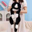 Weighted Stuffed Animal Cat, 19 Inch 2Lbs Realistic Plush Toy, Ultra Soft Black Cat Throw Pillow for Kids and Adults
