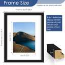 PEALSN 8.5 x 11 Picture Frame Set of 6, Display Pictures 6x8 with Mat or 8.5 x 11 without Mat for Wall Mounting Display, Photo Frames Collage for Wall Decor, Black.