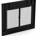 Stanbroil Fireplace Glass Cabinet-Style Door, Black Finish, Small, Decorative Fireplace Screen Door for Fireplace Accessories