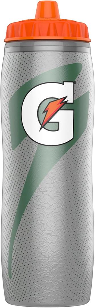 Gatorade Insulated Squeeze Bottle (30 Ounces, Silver)