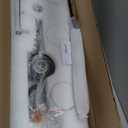 Huong son Farmhouse Dining Room Light Fixture, 3-Light Wood Kitchen Island Lighting for Dining Room Over Table, Black Adjustable Pendant Light with Milk Glass Shades, Linear Chandeliers Lighting for Kitchen