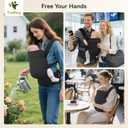 Tivellary Reversible Baby Carrier Black Solid & Houndstooth; Lightweight & Breathable Lyocell Fabric; Ergonomic Lumbar Support and Quick Hands-Free Wear for Newborn to Toddler (744 lbs)