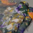 Dark Green Vintage Floral Blackout Curtains for Bedroom 96 inches Long Pattern Painting Flower Window Drapes for Living Room 2 Panels