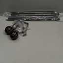 Oneach 2 Pack Black Curtain Rods for Windows 72 to 144 Inch, 7/8" Adjustable Heavy Duty Decorative Drapery Rods with Round Netted Texture Finials (36 to 150 Inch)