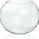 Craft And Party, Glass Bubble Vase, 8" Height x 10" Width Glass Fish Bowl, Bubble Bowl for Terrarium, Flower Centerpiece