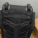 Backpack Tool Bag with Wheel, Rolling Tool Backpack for Electrician Heavy Duty Roller Tool Bag on Wheel for Construction Work, 75 Pockets & Loops Tool Backpack with Molded Base and Combination Lock