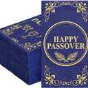 Fancy Land 100 Pcs Passover Napkins Jewish Festival Pesach Disposable Paper Guest Happy Passover Napkins for Seder Bathroom Kitchen Table Decorations