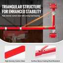VEVOR Wall Mount Jib Crane, 1320 lbs Max Load Capacity Electric Scaffolding Lift, Electric Hoist Holder Swing Arm with Pole, Steel Hoist Frame, 180 Swivel Scaffold Lifting Arm for Electric Hoist