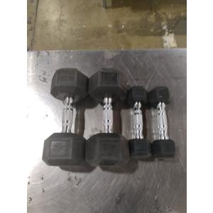 CAP Barbell Coated Dumbbell Weight | Multiple Options Pairs & Sets, Set of 25lbs , Set of 5lbs