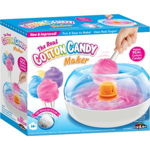 Cra-Z-Art Cotton Candy Maker, DIY Homemade Real Cotton Candy Machine for Kids, Comes with Paper Cones, and Measuring Spoons