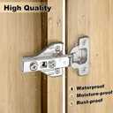 Probrico (2 Pair/4 Pack Full Overlay Soft Closing Clip On Face Frame Mounting Cabinet Hinges, 105 Degree Self Closing Kitchen Cupboard Door Hinges