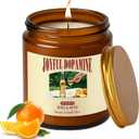 Scented Candle | Sweet Orange, Cedarwood & Vanilla Candles for Home Scented | 8oz Mini Jar Candle Long Lasting 40-Hour Burn | Odor Eliminating, Creating Ambiance