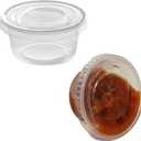 Clear Plastic Disposable Souffle Cup, 3.25 oz, Round Portion Container with Lid – 2500 Count