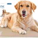 The Green Pet Shop Cool Pet Pad - Large, Latte- Self-Cooling, Pressure Activated Mat for Dogs & Cats from 46-80 lbs - Non-Toxic Gel, No Water Needed