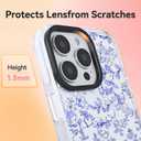 ChiCsFleur for iPhone 16 Case, TPU Phone case with Camera Protection for Women Girls Teens - Blue Fall Petal Blossom Floral Chinoiserie Decor Minimalist Gift Design Sorority Aesthetic Unique (LapisPeony)