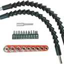 22Pcs Flexible Screwdriver Drill Bit Extension - Drill Bit Extender Holder Set Shaft Tip for Computer Chassis, Electrical Cabinets, Furniture etc