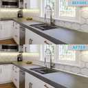 Flexible Quarter Round Molding Double Sided Self Adhesive Peel and Stick Bendable Molding Trim for Floor, Bathrooms, Cabinet Edge, Countertops, Kitchens (39inch)