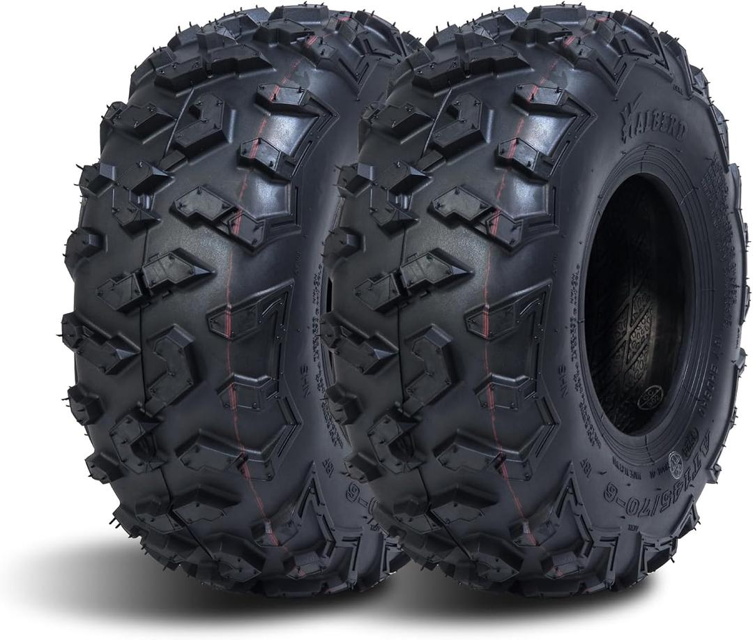 HALBERD 145/70-6 Tires for Go Kart Street Mini Bike, 4PR Off-road ATV Tires 145 70-6, Tubeless, Set of 2, HU01
