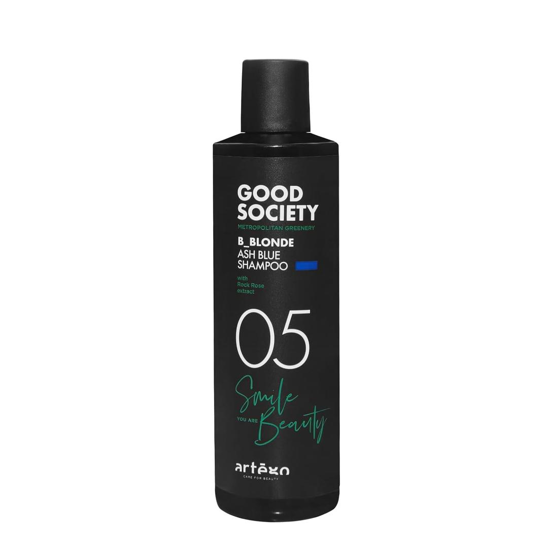 Artgo Good Society B_Blonde Ash Blue Shampoo Tone Neutralizing Shampoo for Blonde, Bleached & White Hair (8.5 oz)