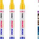 Paint Markers, 3 Pack Oil-Based Waterproof Quick Dry Permanent Paint Pen Yellow