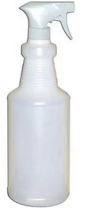 Sprayco Clear Spray Bottle - 32 Oz., Adjustable Spray, Dilution Scale, Model# P-32