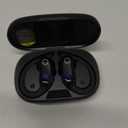 GNMN Ear Buds Wireless Earbuds 96hrs Playback Bluetooth Headphones IPX7 Waterproof Stereo Bass Over-Ear Earphones with Earhooks Microphone LED Battery Display for Sports/Workout/Gym/Running Black