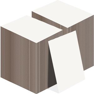 Calenzana 3.5x4.5 White Corrugated Cardboard Sheets, Flat Card Boards Inserts for Crafts, Packing, Shipping, Moving, Mailing, 200 Pack