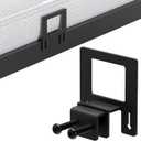 6-Pack Non-Slip Mattress Grippers for Metal Bed Frame, Heavy Duty Mattress Gaskets, Adjustable Anti-Slide Brackets, Black Includes Screws & Allen Wrench