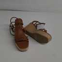 SM New York July Women’s Taupe Wedge Sandals Size