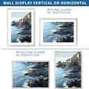 Hongkee 20x28 Picture Frame Set of 2, Distressed White Wood Style - Display 16x24 Picture with Mat or 20 x 28 Poster without Mat, Wall Mounting Horizontal and Vertical