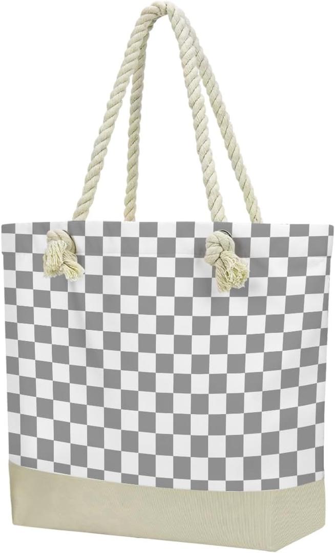 Fokongna Beach Bags Waterproof Sandproof Tote Bag Travel Bags for Women 1267-1297