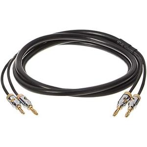 Amazon Basics Banana Plug 16AWG Speaker Cable Wire, CL2 Rated with Gold-Plated Banana-Tip Plugs (4mm), 99.9% Oxygen-Free Stranded Copper Wire, 6 foot, Black