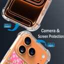 Clear Magnetic Cover Ring Stand Military-Grade Slim Case for iPhone 17 Pro Max - Colol Flower Ball
