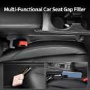 Car Seat Gap Filler with Hook, Car Organizers and Storage with Phone Holder, Car Seat Accessories, Car Organizer Fit Sedan SUV Truck-2PCS Black