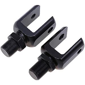 Possbay Shock Absorber U-type Adapters 2Pcs Possbay Motorcycle Clevis Head U-type End Universal for Quad Motorcycle Motor Bike Black